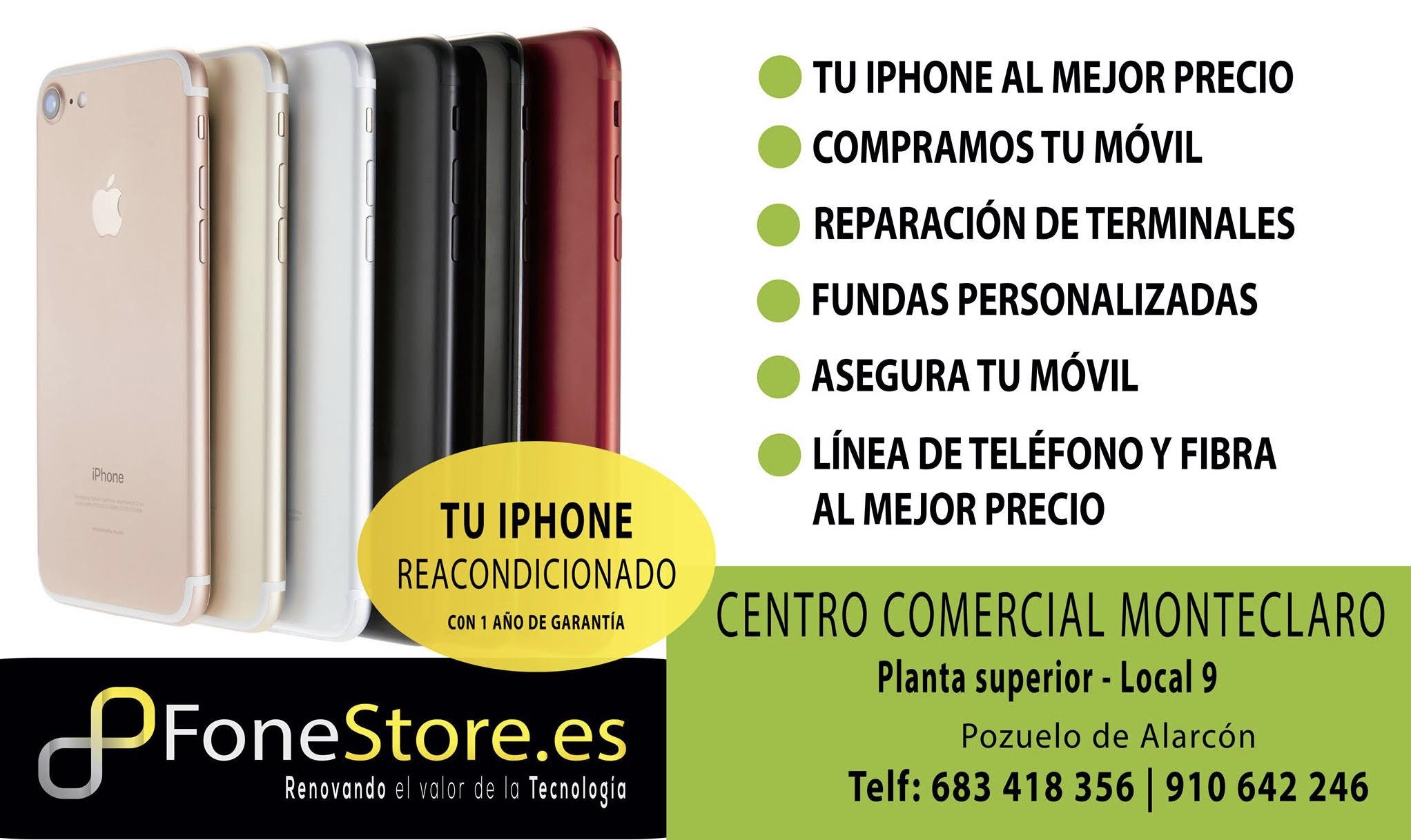 Móviles reacondicionados - FoneStore - iPhone reacondicionado